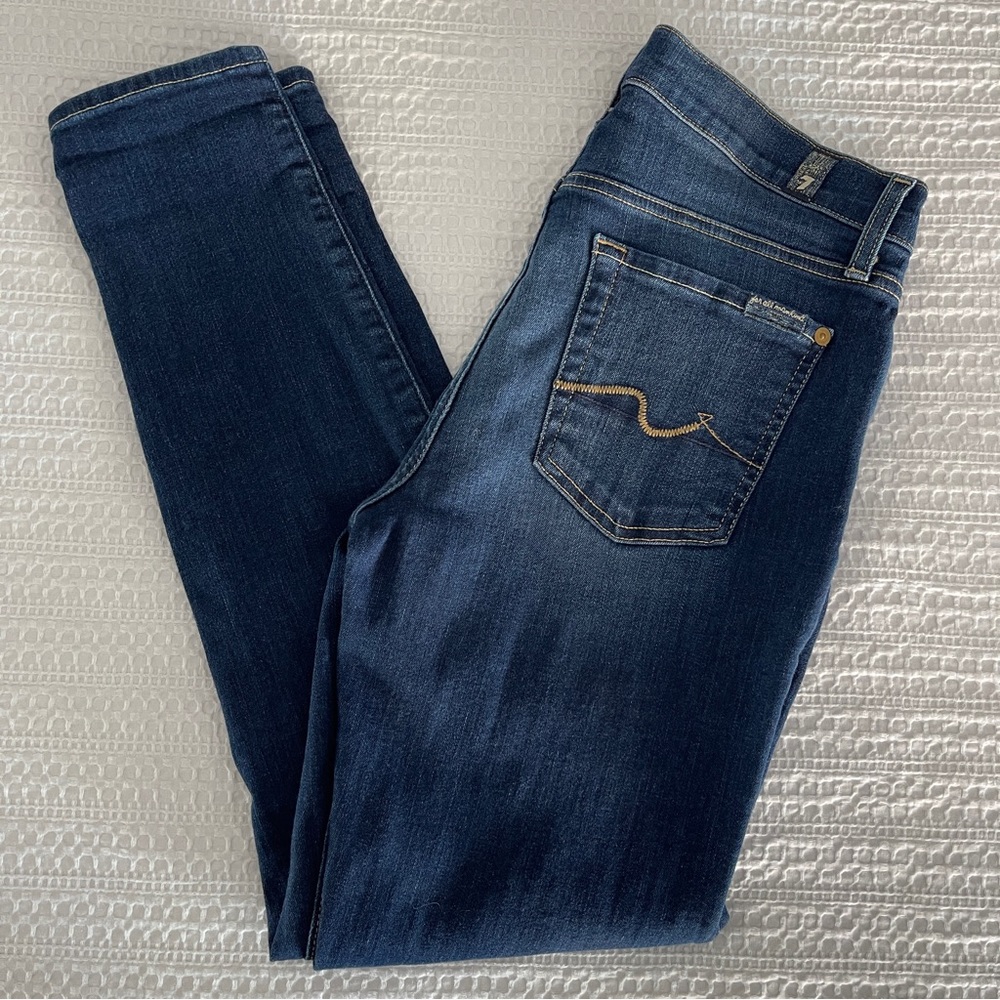 7 For All Mankind Ankle Gwenevere Distressed Jeans Size 28
